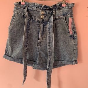 Target ruffle jean shorts